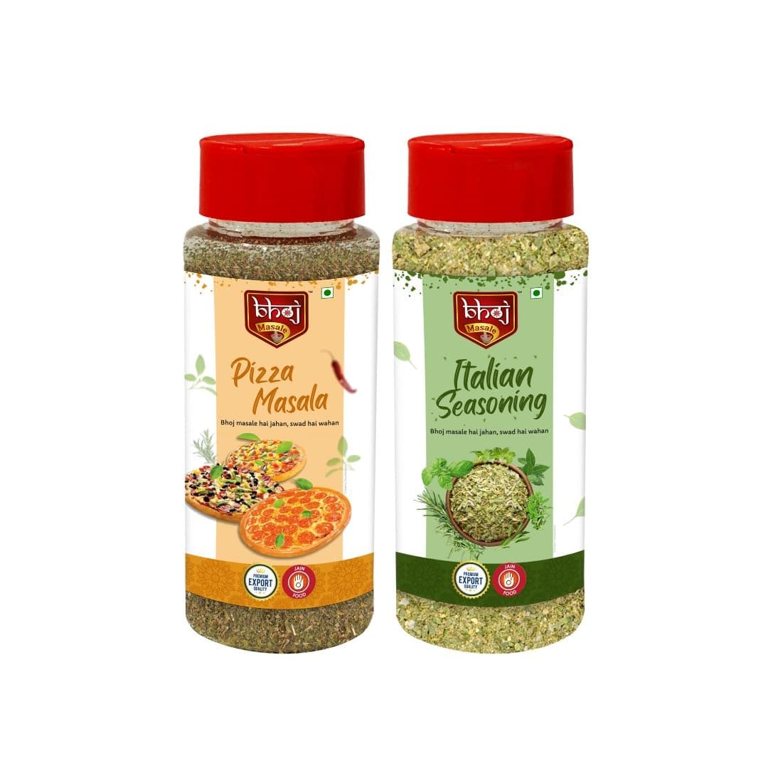Bhoj Masale All Natural & Healthy Italian & Pizza seasoning - 50g each (Jain Spice Blend for Pizza, Pasta Seasoning) — image 2