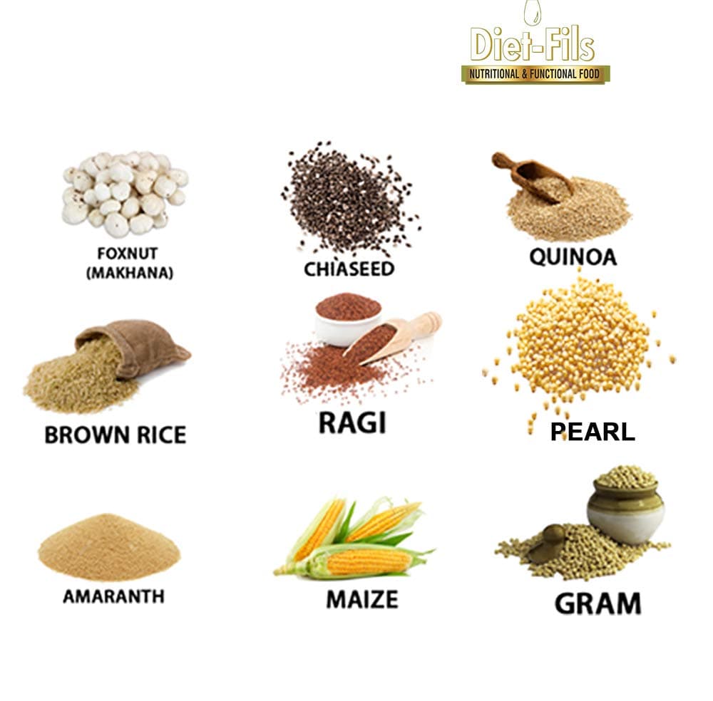 Diet-Fils Roasted Multigrain Snacks | Cheese & Herbs | Himalayan Salt and Pepper | Cheese Chilli | Gluten Free | Zero Transfat | No Onion No Garlic Based | Made with Quinoa Chia Makhana Ragi Gram Amaranth Maize Pearl Millet Rice | Combo (130 gm x 3) — image 5