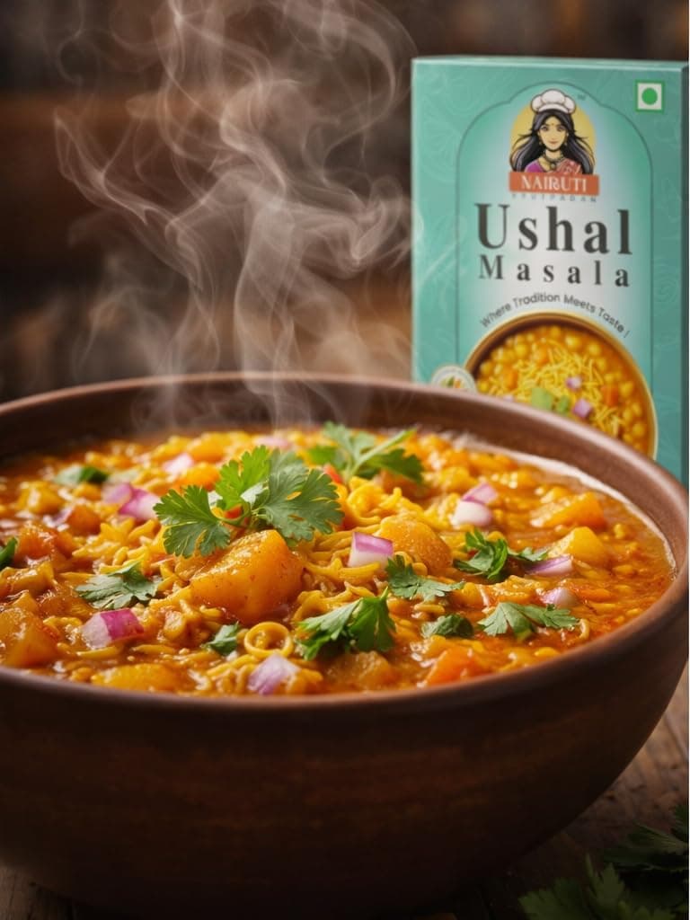 Nairuti Vyutpadan Sev Usal Masala 50g | Jain Friendly (No Onion No Garlic) | Authentic Vadodara Style Usal Masala Powder — image 7