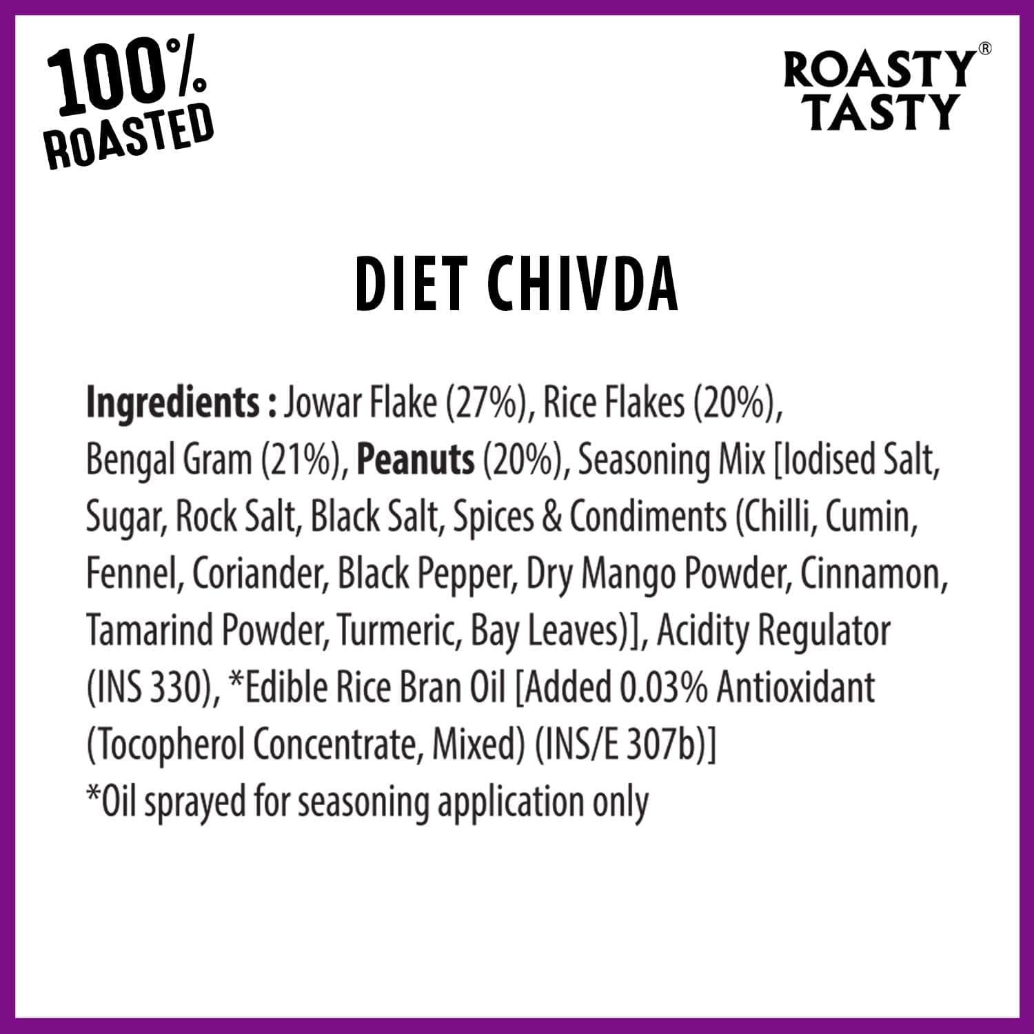 Roasty Tasty Diet Chivda | Gluten-Free Roasted Chiwda with Rice & Jowar Flakes | No Onion No Garlic Millet Namkeen | Light & Crunchy Tea-Time Roasted Non Fried Snack | Low Calorie Palm Oil Free Namkeen | 100g x 4 Packs | Indian Mixture — image 6