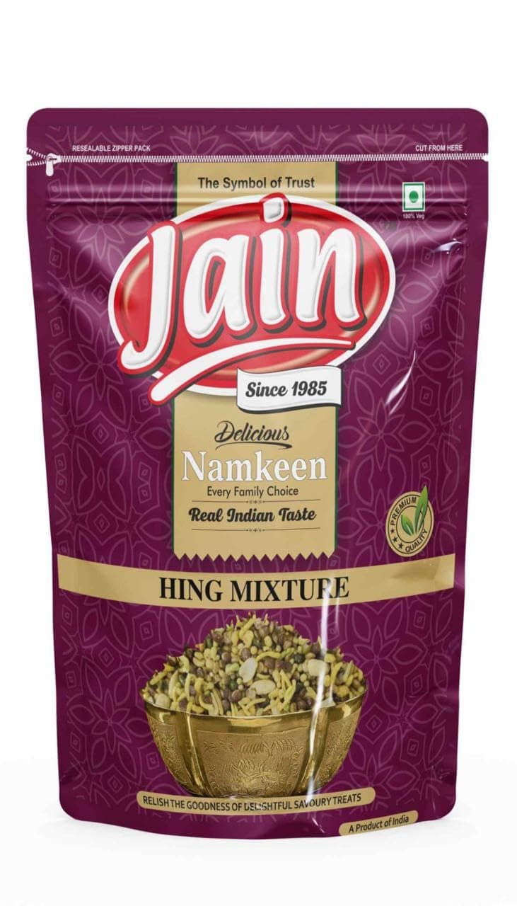 Jain Since 1985 Navratan Mixture Namkeen 700g (350g x 2) | Crunchy Indian Snack Mix | Sev, Peanuts & Lentils | Tea Time Namkeen | Spicy & Crispy Mixture — image 2