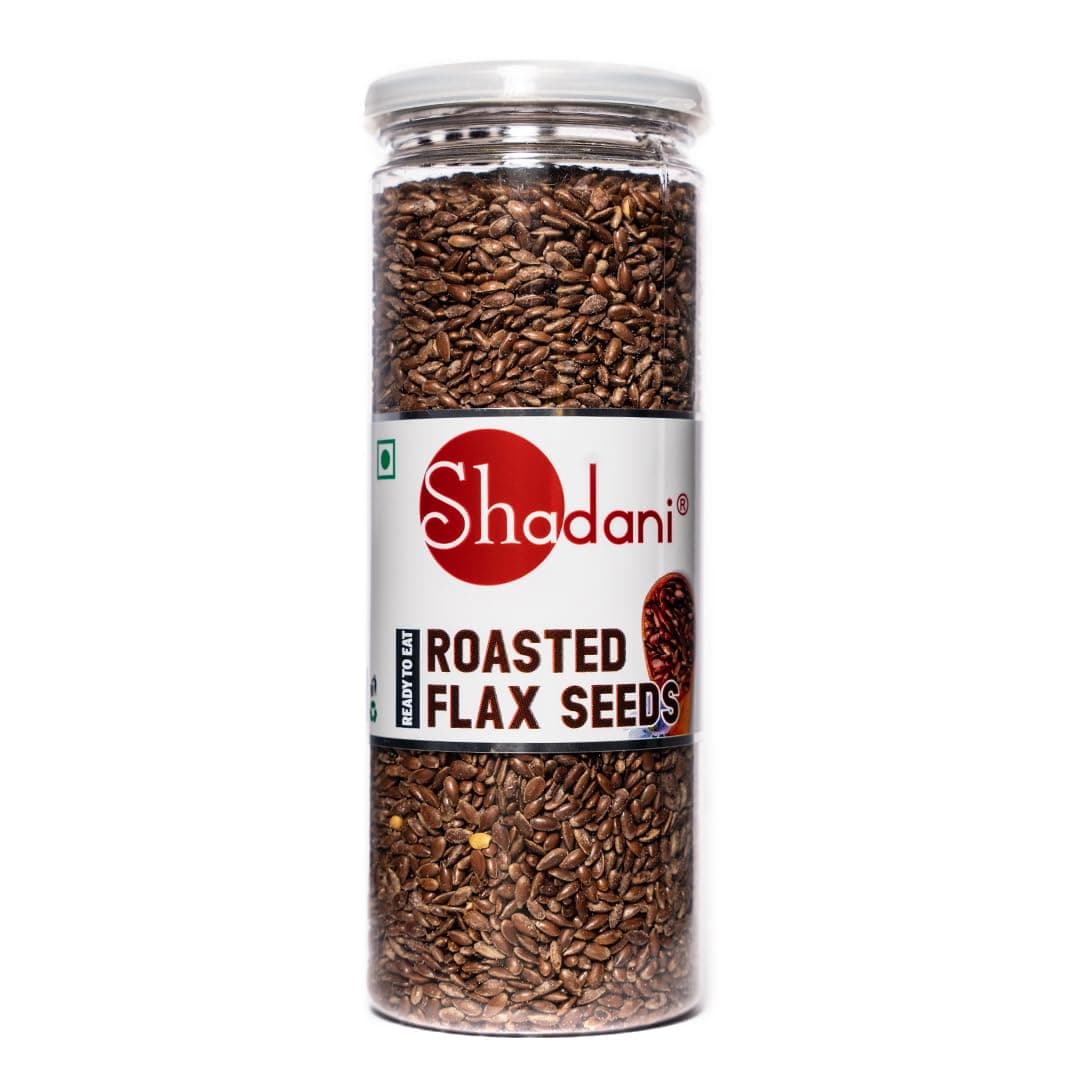 Shadani Roasted Alsi Can 150g | Crunchy Roasted Alsi Snack | Healthy Nutty Topping & Meal Enhancer