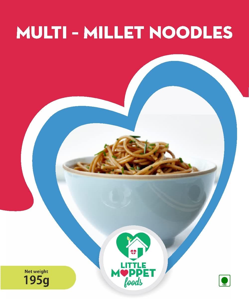 Little Moppet Foods Multimillet Noodles | No Maida, MSG, Preservative, Additives, Refined Oil | Sun Dried | Made with 5 Millet Supergrains |Vegetarian| Includes Tastemaker | Quantity - 195g — image 4