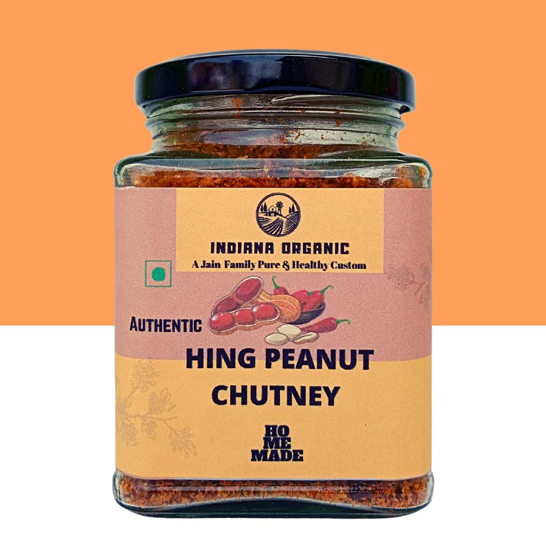 Indiana Organic Hing Peanut Chutney, Hand Pounded Hing Peanut Chutney | Shenga Chatni - 150 gram | No Onion & Garlic — image 8