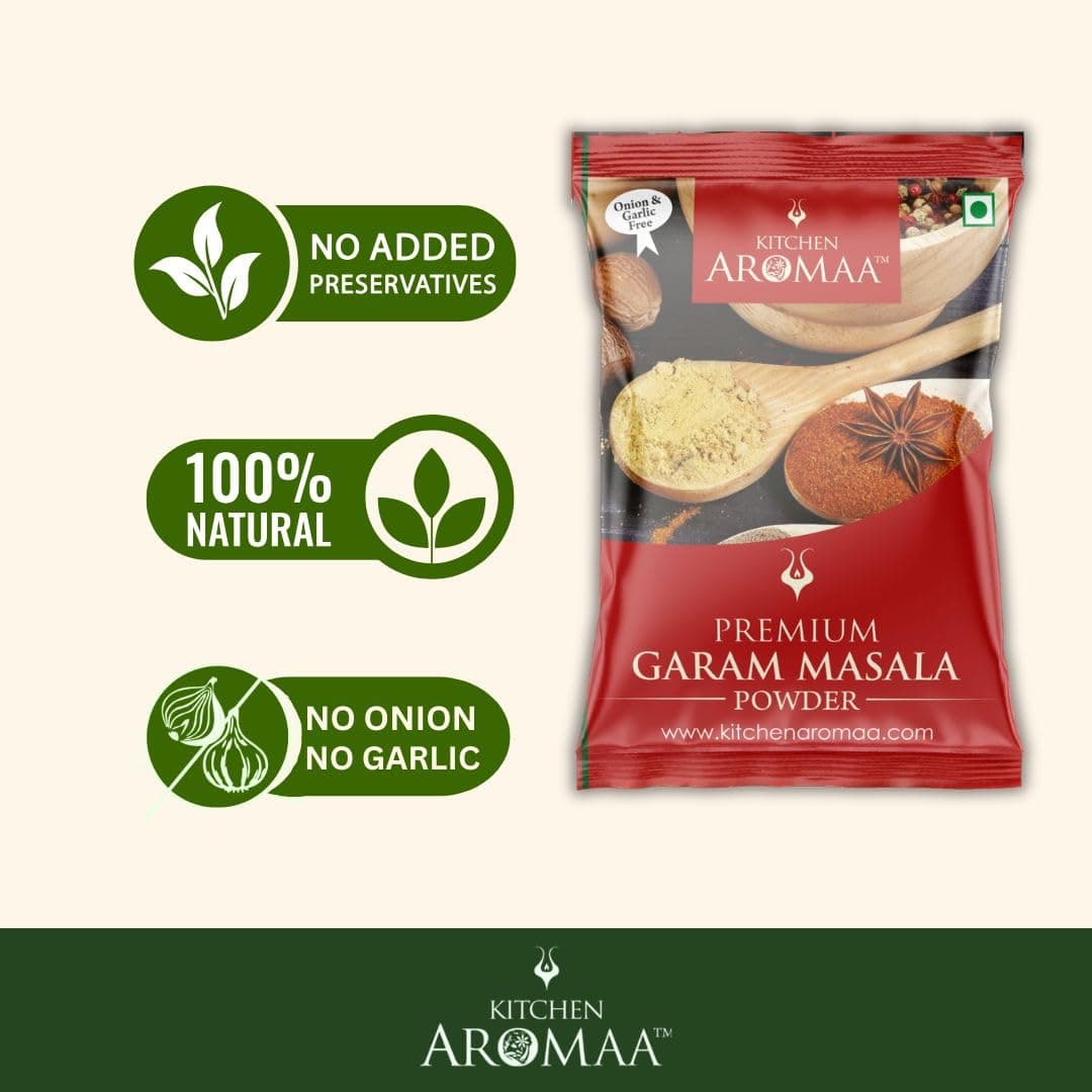 Kitchen Aromaa Garam Masala powder, No Onion - No Garlic, Jain Special Masala, 200 gm (Pack of 2) — image 4