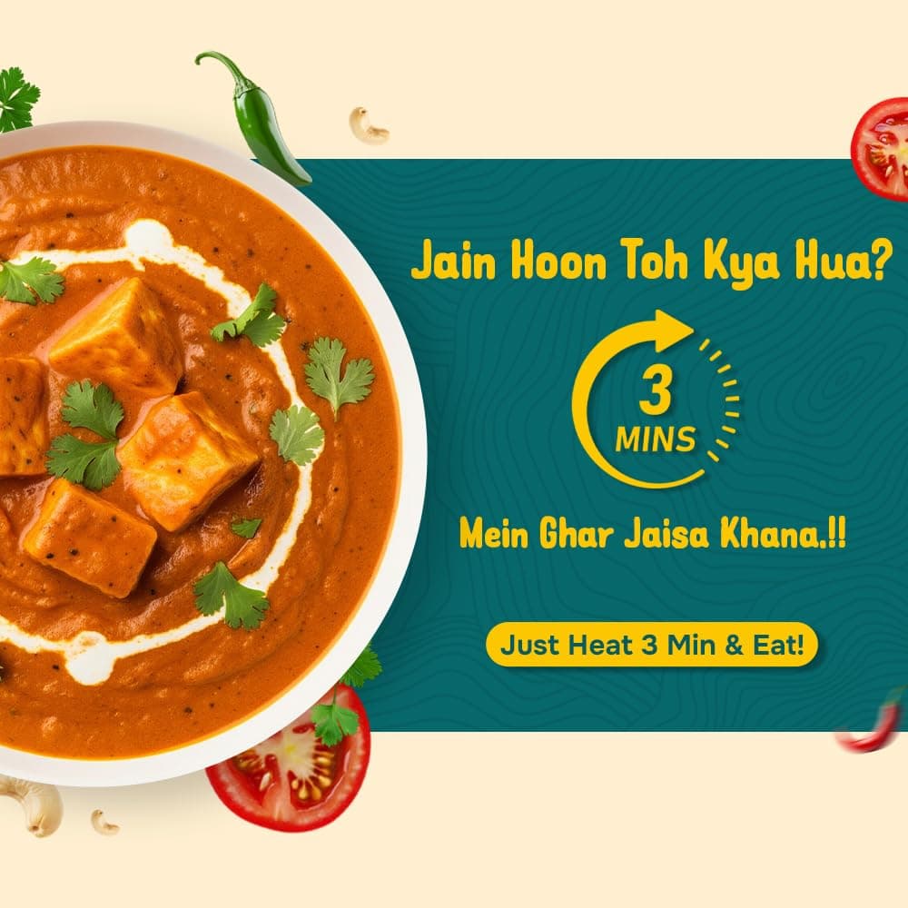 Happikery Gravy Mix -100g | No Preservatives | Upto 3-4 Servings | Quick & Easy Curry Mix | Ready To Eat in 3 Minutes | Jain Base Gravy | Pack of 2 — image 3