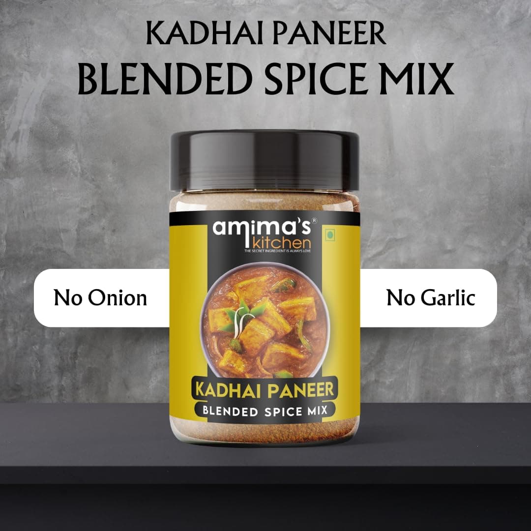 Amima's Kitchen Kadhai Paneer Masala Powder – 100 Grams | Blended Spice Mix | For Healthy and Delicious Cooking | No Synthetic Flavour & Color | Ready Jain Spice Mix (No Onion No Garlic) — image 2