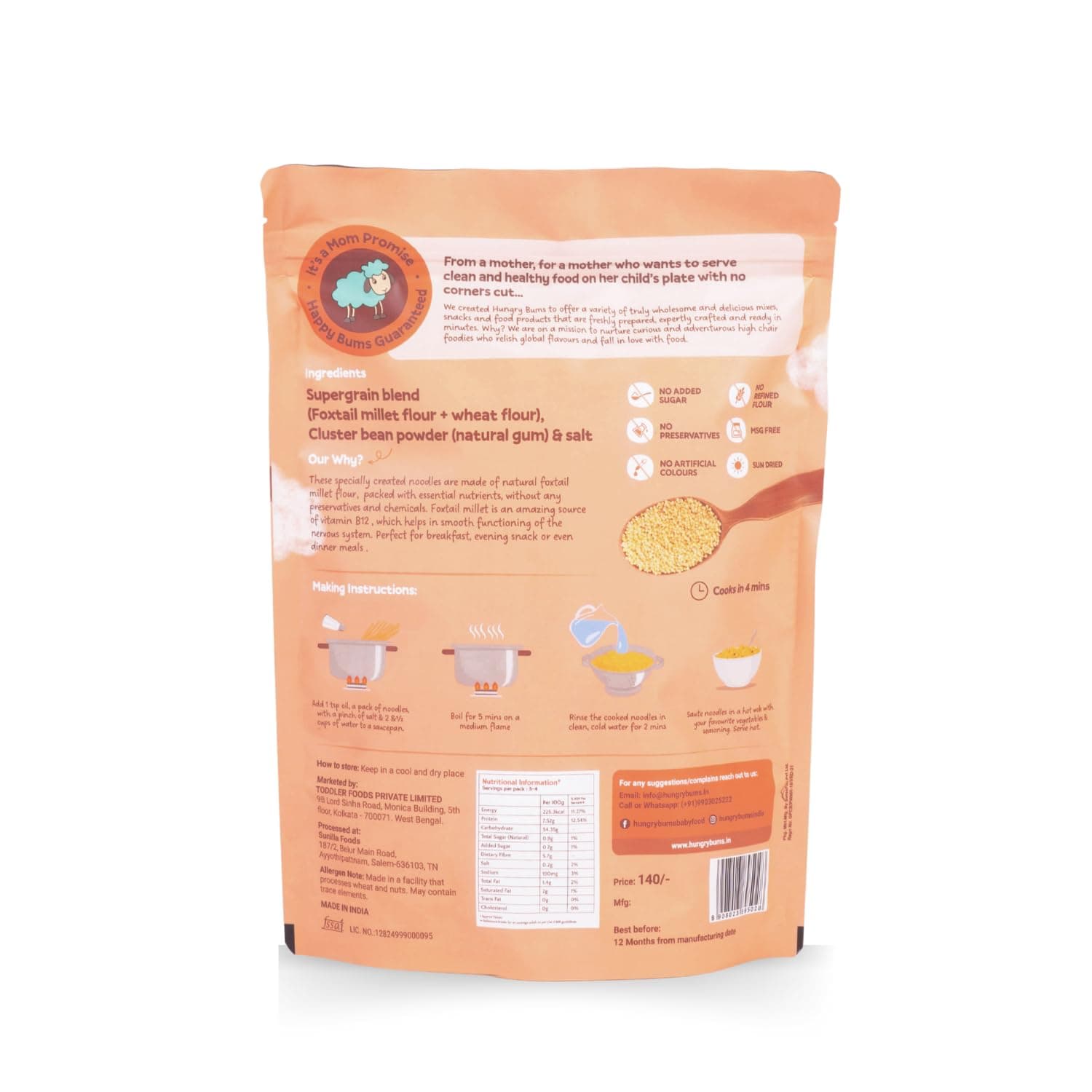 Foxtail Millet Noodle - Pack Of 2 (180gm each) | Sun Dried, Vegan Noodle| Rich in Magnesium and Vitamin B12 | No Maida Noodle | No MSG, No Preservative — image 8