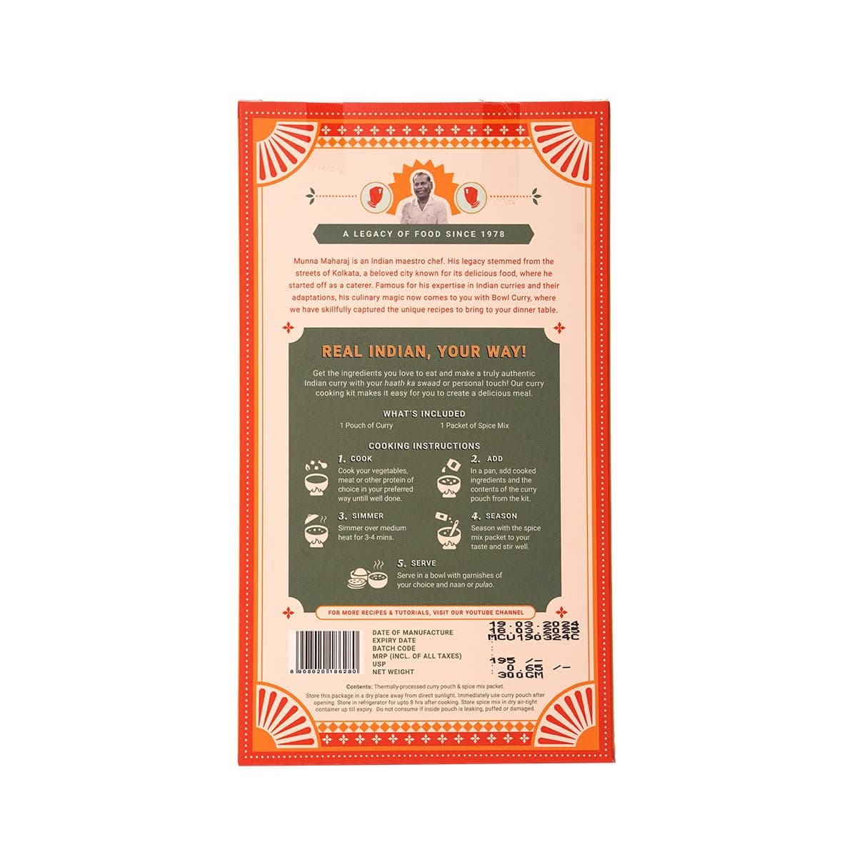 Bowl Curry Jain Curry Paste 300g | Ready to Cook Indian Gravy in 10 Min | No Onion No Garlic | Made With Juicy Tomatoes & Authentic Spices | No Preservatives or Artificial Colours | Serves 3 — image 7