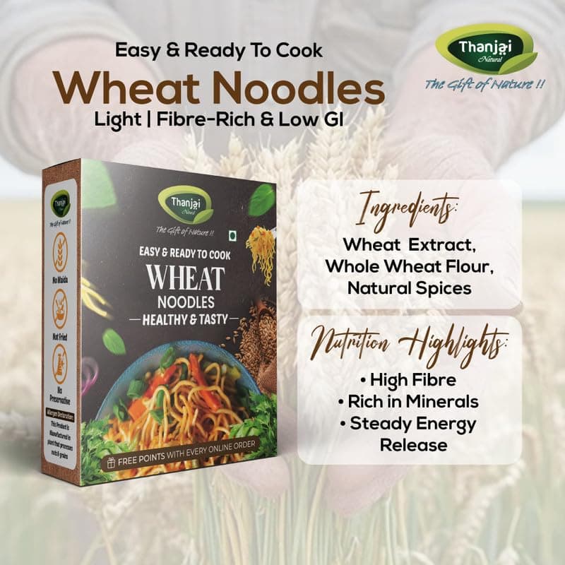 Thanjai Natural Wheat Noodles 180 Grams X 9 (1620 Grams) of Homemade Natural Noodles( No Preservatives, No Chemicals, No Artificial Extract) — image 4