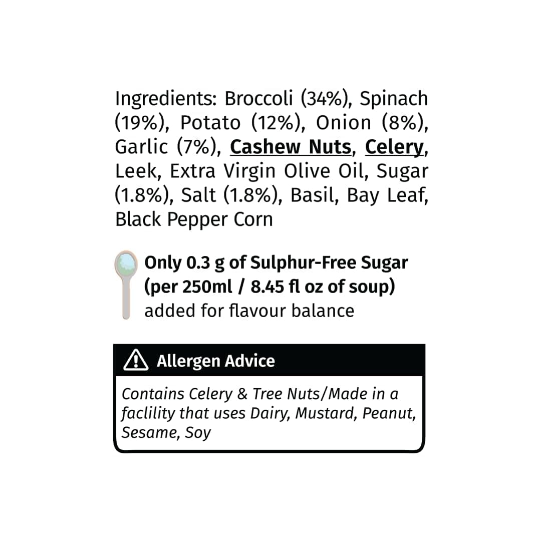 Simplify Foods Spinach & Broccoli Instant Soup | Pack of 2 Single-Serve Sachets (Each Makes ~125 ml) | Made with 34% Real Spinach & Broccoli | Just Add Hot Water | Travel-Friendly | Clean Label | 0% Additives or Preservatives — image 3