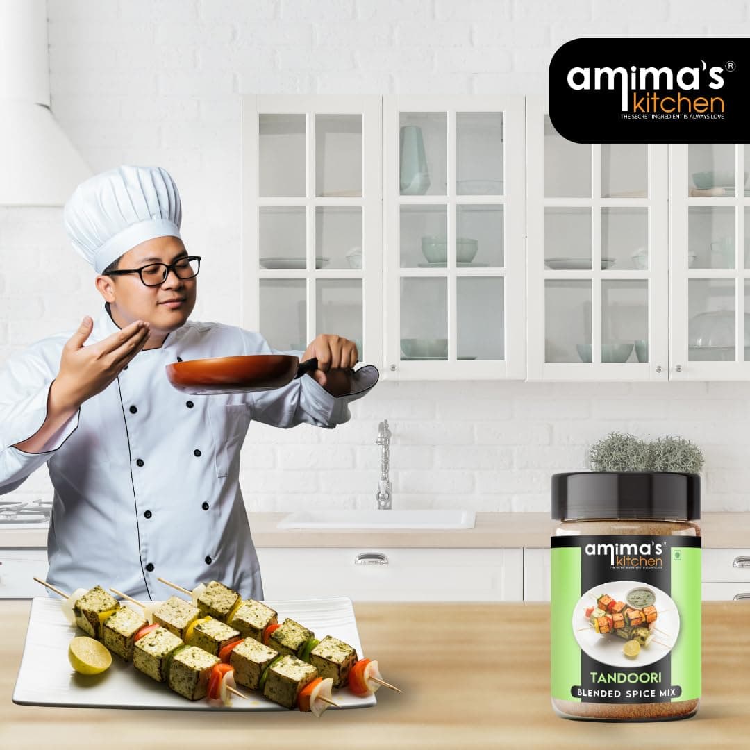 Amima's Kitchen Combo Of Veg. Biryani + Tandoori Jain Spice Mix (No Onion No Garlic) – 100 Grams (Pack of 2) | Blended Spice Mix | For Healthy and Delicious Cooking | No Synthetic Flavour & Color | Ready Masala Powder — image 10