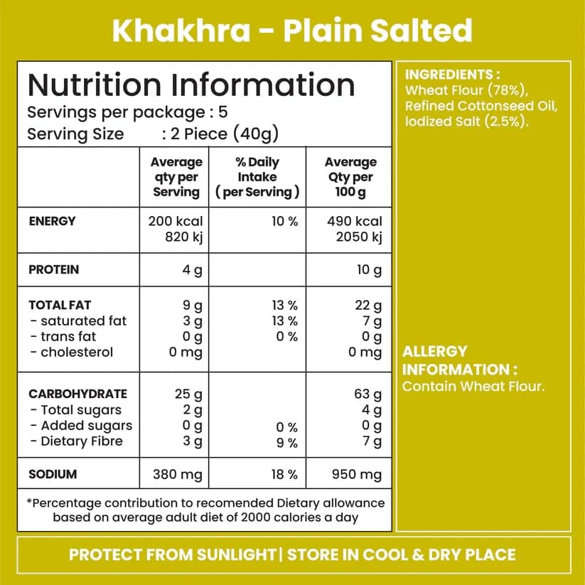 Jabsons Plain Salted Khakhra 100% Roasted | No onion No Garlic | Ready To Eat Vacuum Packed Tea Time Snack | Crispy Diet Friendly Khakhra | Gujarati Traditional Healthy Snacks 180 gm (Pack of 1) — image 2