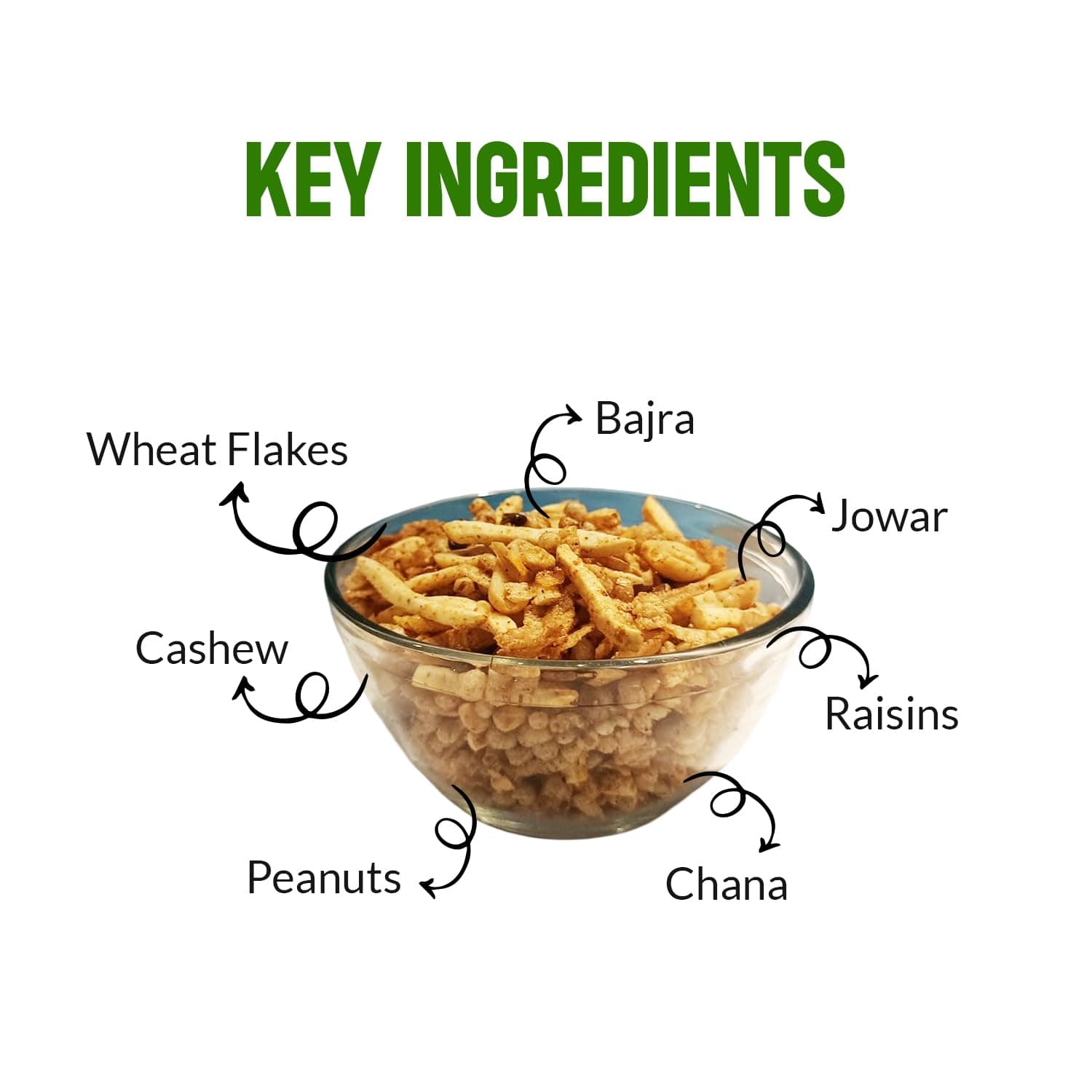 Roasty Tasty All in One | No Onion No Garlic Roasted Namkeen Mix | Healthy Indian Snack with Peanuts, Millets, Dry Fruits | All in1 Mixture Non Fried | 125g x 3 Packs | Millet Namkeen for Diet — image 5