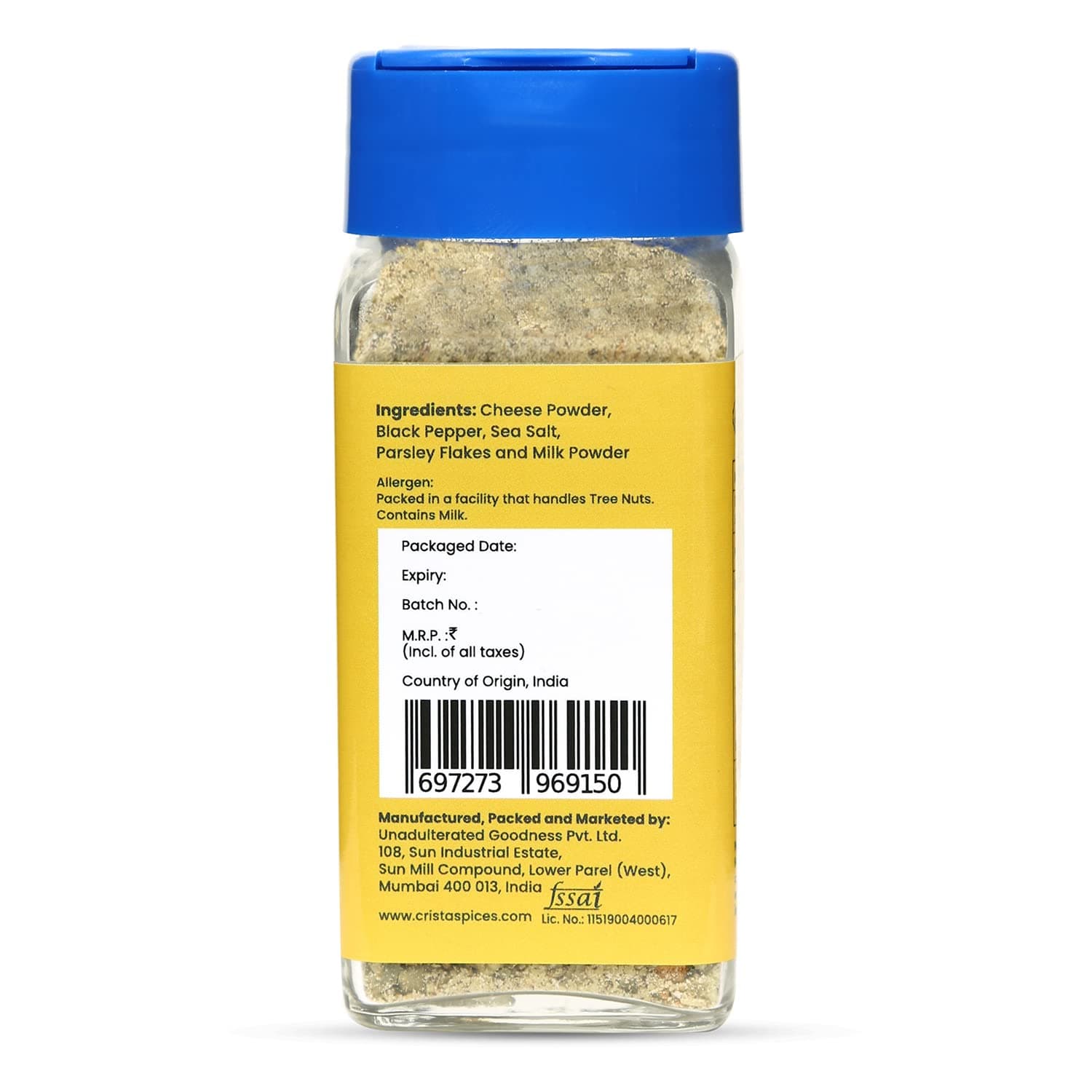 CRISTA Roman Cacio e pepe | Premium Herbs & Spices Blends | No Onion | No Garlic | Zero added Colours, Fillers, Additives & Preservatives | 40gms — image 3