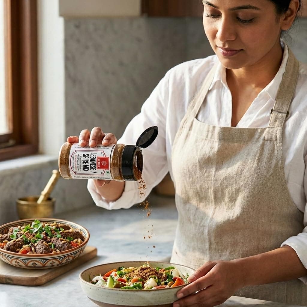 SARANZ Lebanese 7 Spice Mix & Chinese 5 Spice Jain Seasoning ( Combo Of 2 ) Instant Use | Spice Powders and Seasonings | Perfect for Cooking | Premium Artisanal Spices with Rich & Strong Flavour | 100 Grams Bottle — image 5