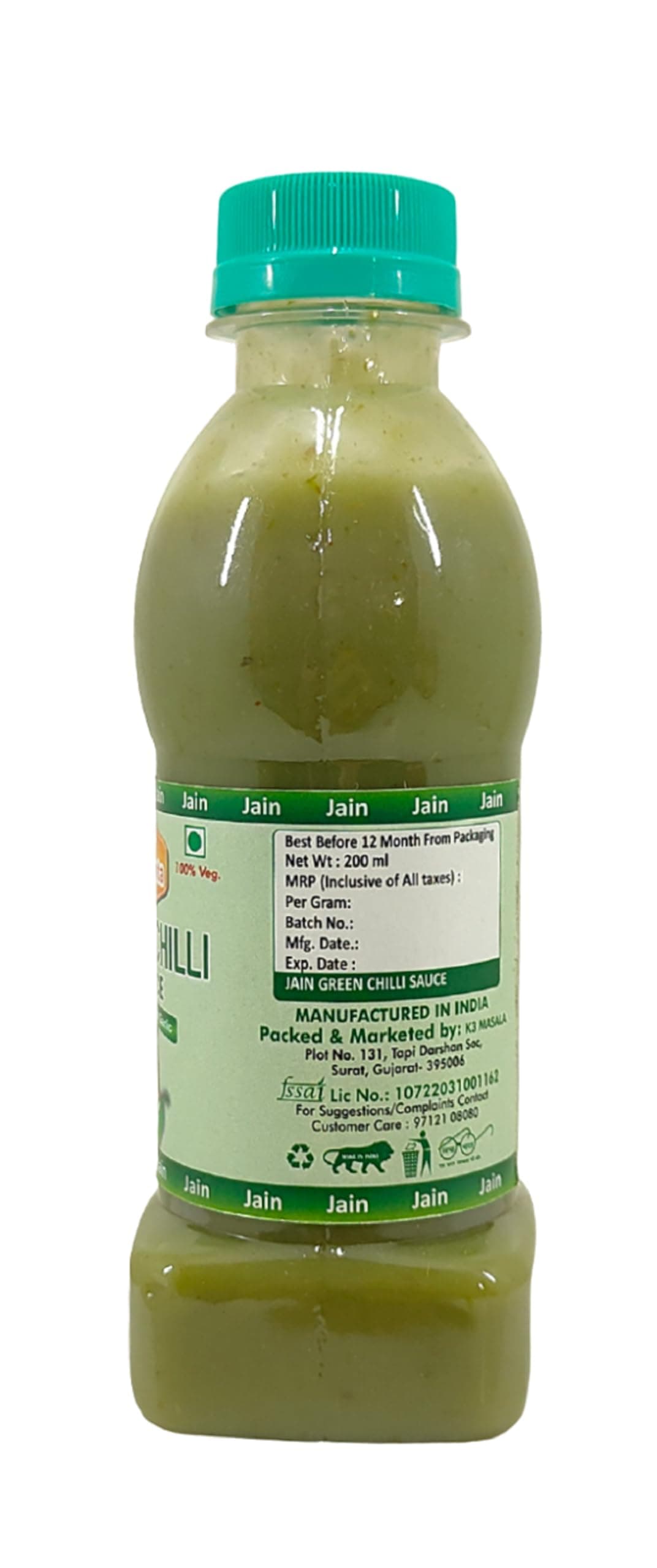 Fruvanta Jain Combo Without Onion/garlic/Potato Green chilli Sauce (200gm) (Pack of 2) — image 3