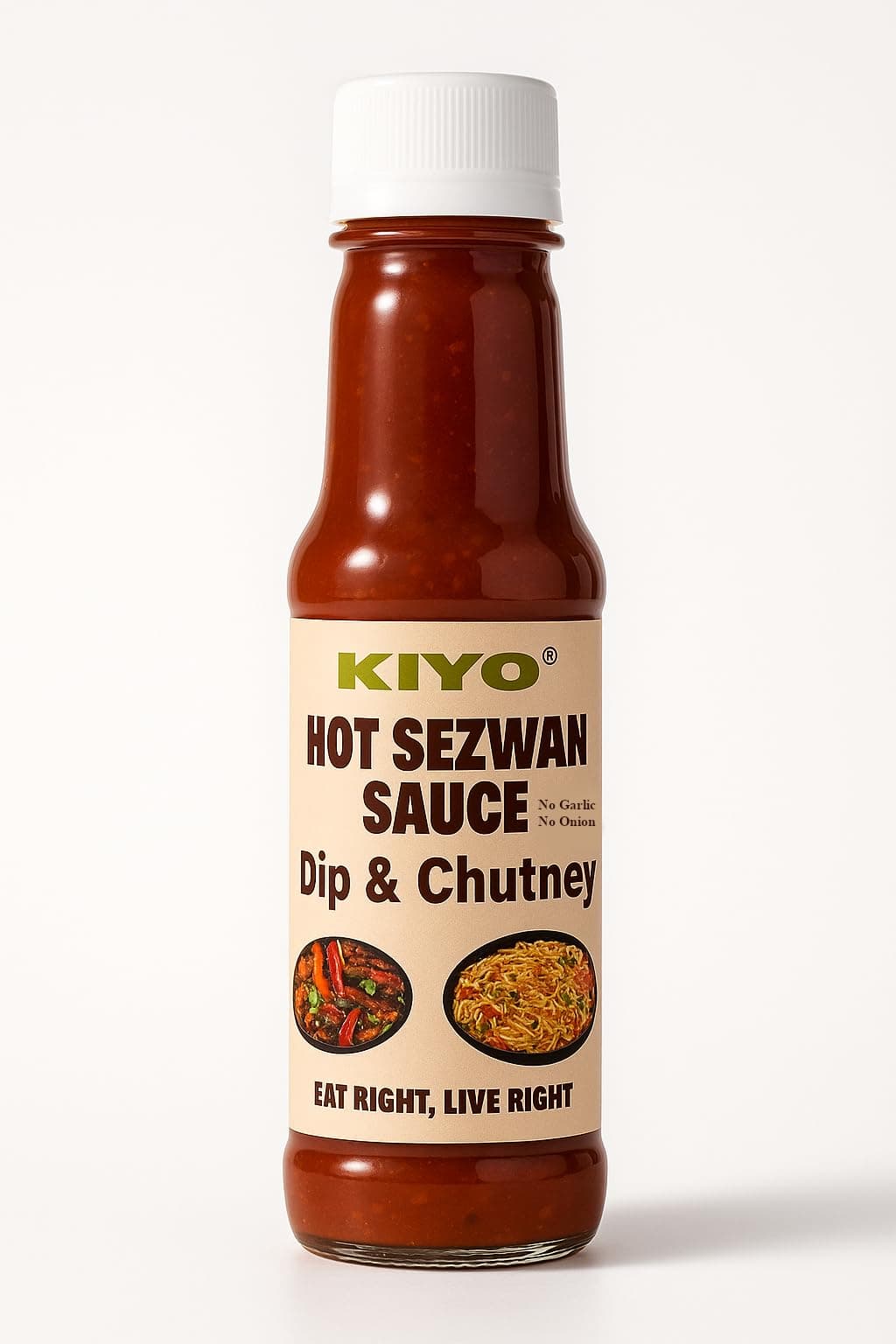 KIYO Combo Pack Of Pizza Pasta Sauce (Pack of 2) And Hot Shezwan Sauce (Pack of 2) || No Onion No Garlic || Hot And Spicy Sauces || No Artificial Colours & Flavours Added || 210 gm Each (Pack Of 4) — image 4