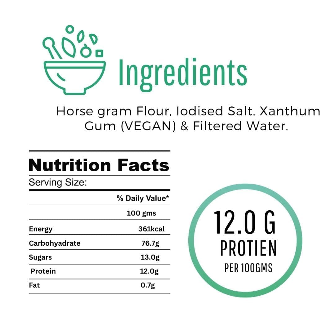 Millet Me by Kuizeens Gluten-Free Horse Gram Noodle - 110G (Pack of 1) | Protein & Fiber-Rich | Easy-to-Make | Rich in Nutrients | No MSG | No Preservatives | Low Glycemic | Vegan & Wholesome | Easy to Digest Healthy Noodles | Jain | No Onion & Garlic | Ready in Minutes — image 2