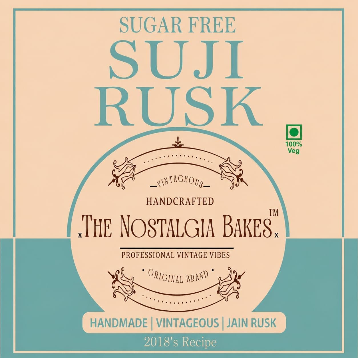 The Nostalgia Bakes Sugar-Free Suji Rusk – Handmade Semolina Toast for Tea Time – Crispy & Crunchy Jain Rusk with 2018's Original Recipe – Healthy Breakfast Snack – No Added Sugar — image 4