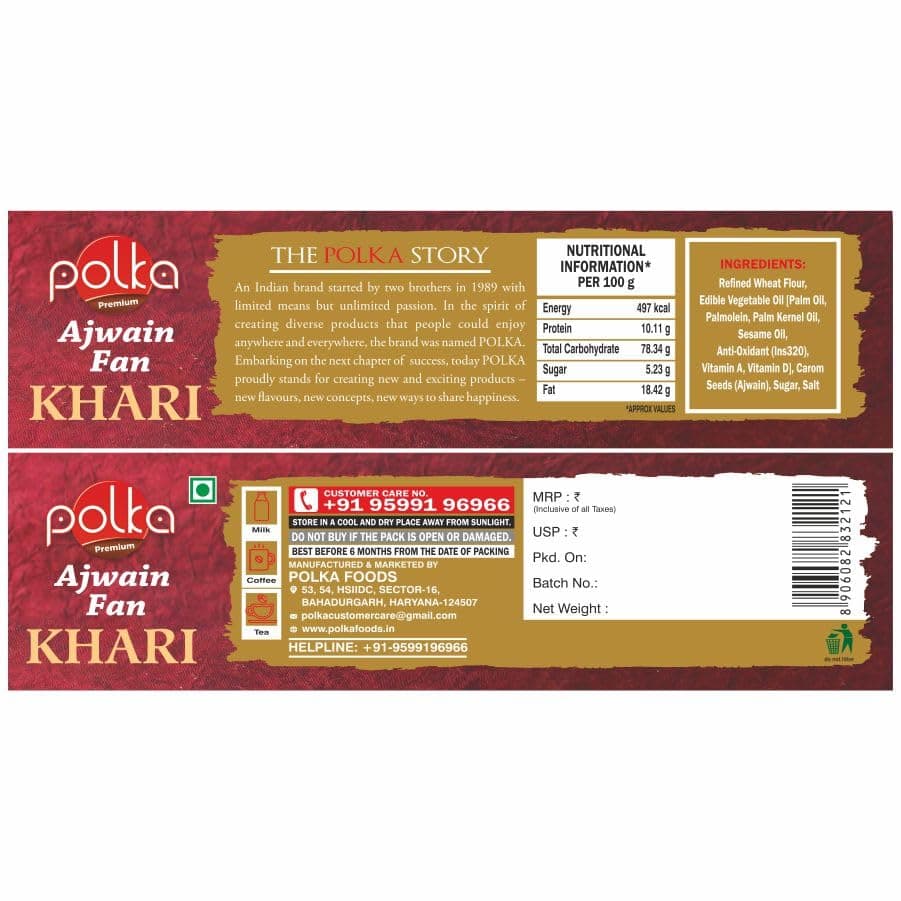 Polka Ajwain Fan Khari Puff, 7.05 oz ℮ 200 g — image 2