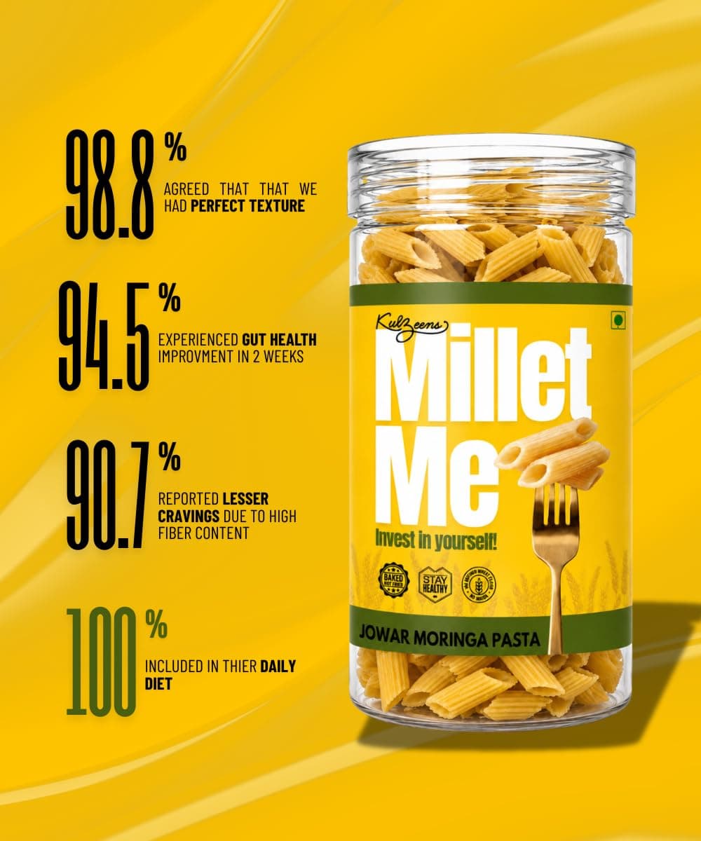 Millet Me by Kuizeens Jowar Moringa Pasta - 230g (Pack of2)| Gluten-Free & Nutrient-Rich | Rich In Protein | Easy-to-Make | Healthy Alternative for Wholesome Meals | Jain | No Onion & Garlic — image 6