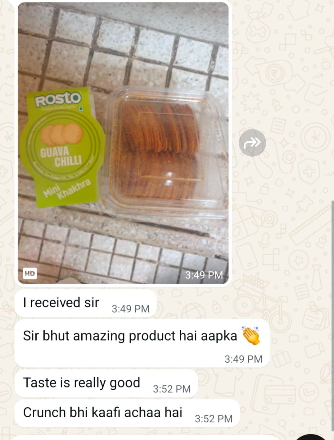 Rosto Guava Chilli Mini Khakhra, Roasted, No Palm Oil, No Artificial Colour, Jain-Friendly, 200 g (Pack of 2) — image 4