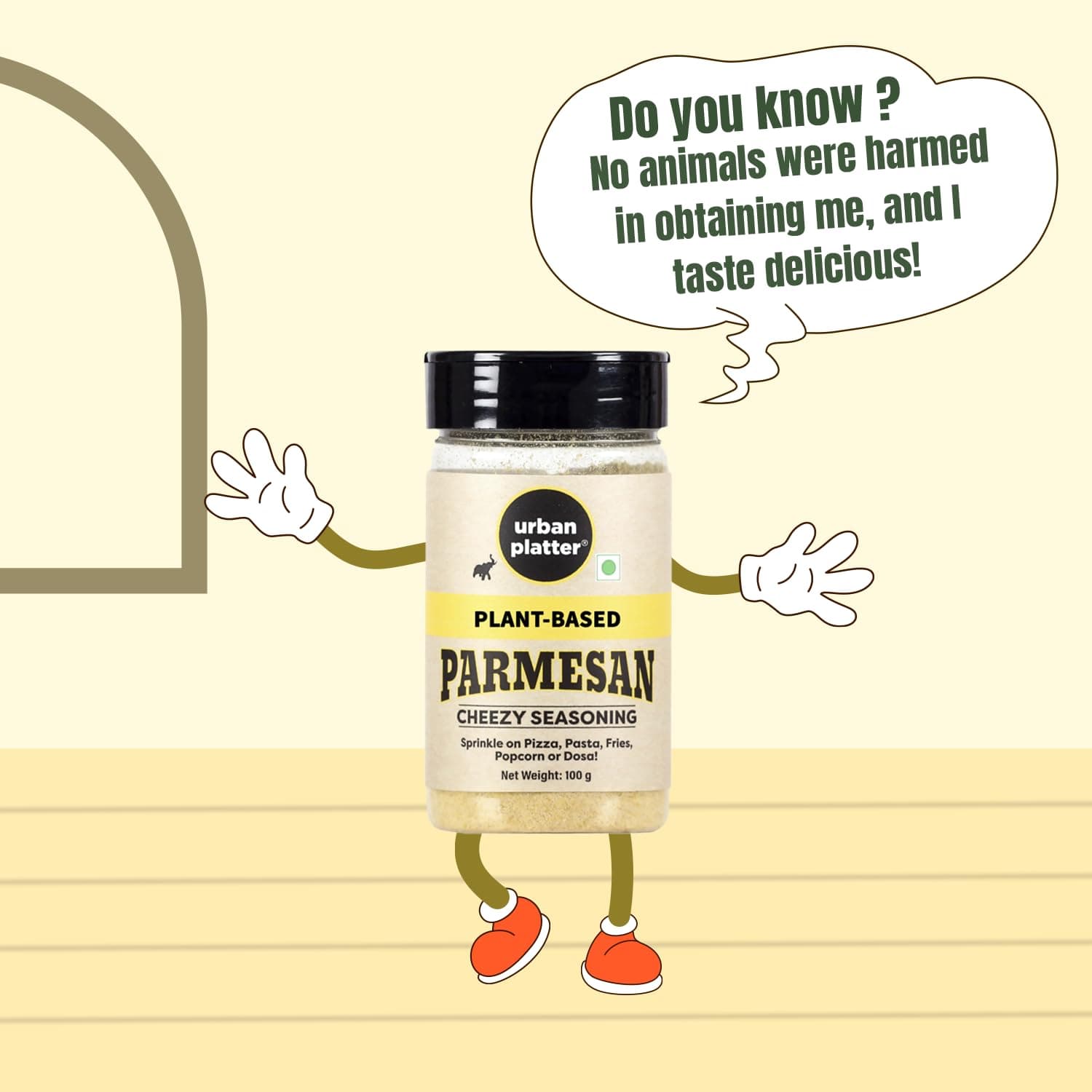 Urban Platter Parmesan Style Seasoning, 100g (Savoury Umami Sprinkle | Clean-Label | Ideal for Pasta, Salads, Snacks) — image 6