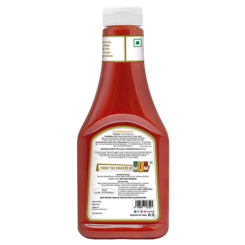 Keya Foods Gourmet No Onion No Garlic Ketchup 1.05 kg — image 2