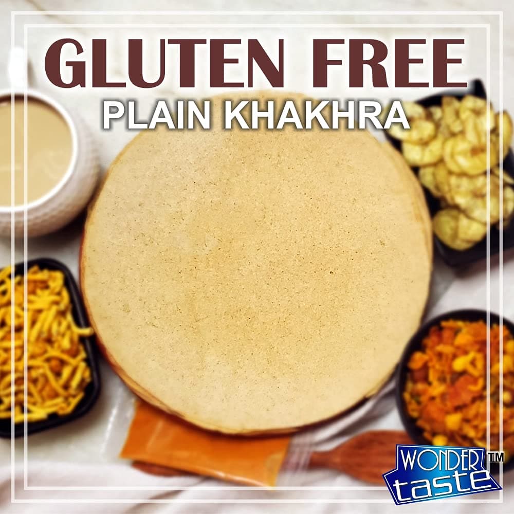 WONDER TASTE Gluten Free Plain Khakhra Pack of 2 (200g Each) | No Maida | No Vegetable Oil | Super Healthy Diet Low Calorie Snacks | Delicious Roasted Gujarati Bites | Free Masala Packet Inside — image 4
