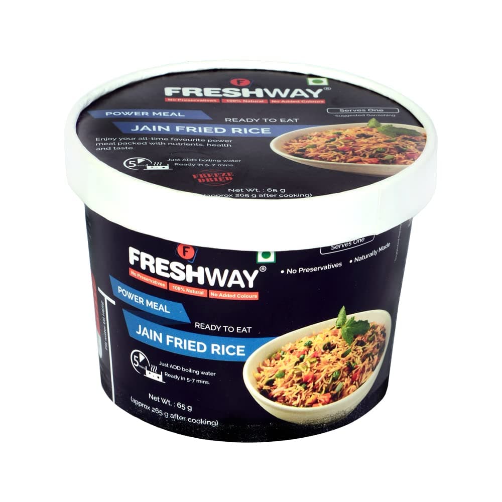 Freshway Ready to Eat Jain Combo Pack Fried Rice, Tawa Masala, Veg Makhanwala & Pav Bhaji | 100% Vegetarian | No Onion No Garlic | Instant Heat and Eat Indian Meal | Healthy, Convenient & Travel Friendly — image 3