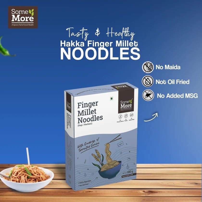 SOME MORE ﻿Hakka Finger Millet Noodles 190 g | Instant Millet Noodle Pack | Traditional Hakka Style Grain Food | Healthy Snack | Quick Cook Meal Option | Convenient Kitchen Staple for Home Travel Use — image 2