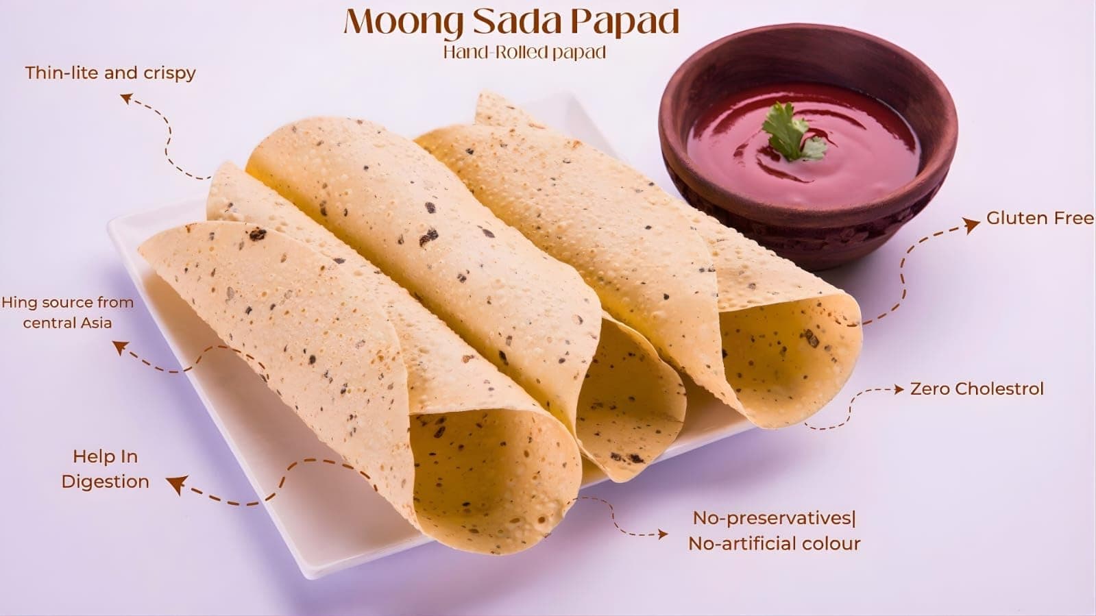 JBBB Moong Papad Plain 400g Pack | Homemade Crispy Tasty Moong Daal Papad with Traditional Indian Spices | Crispy Indian Snacks Easy Digestive Rajasthani Snack for Lunch, Dinner & Daily Eating — image 4