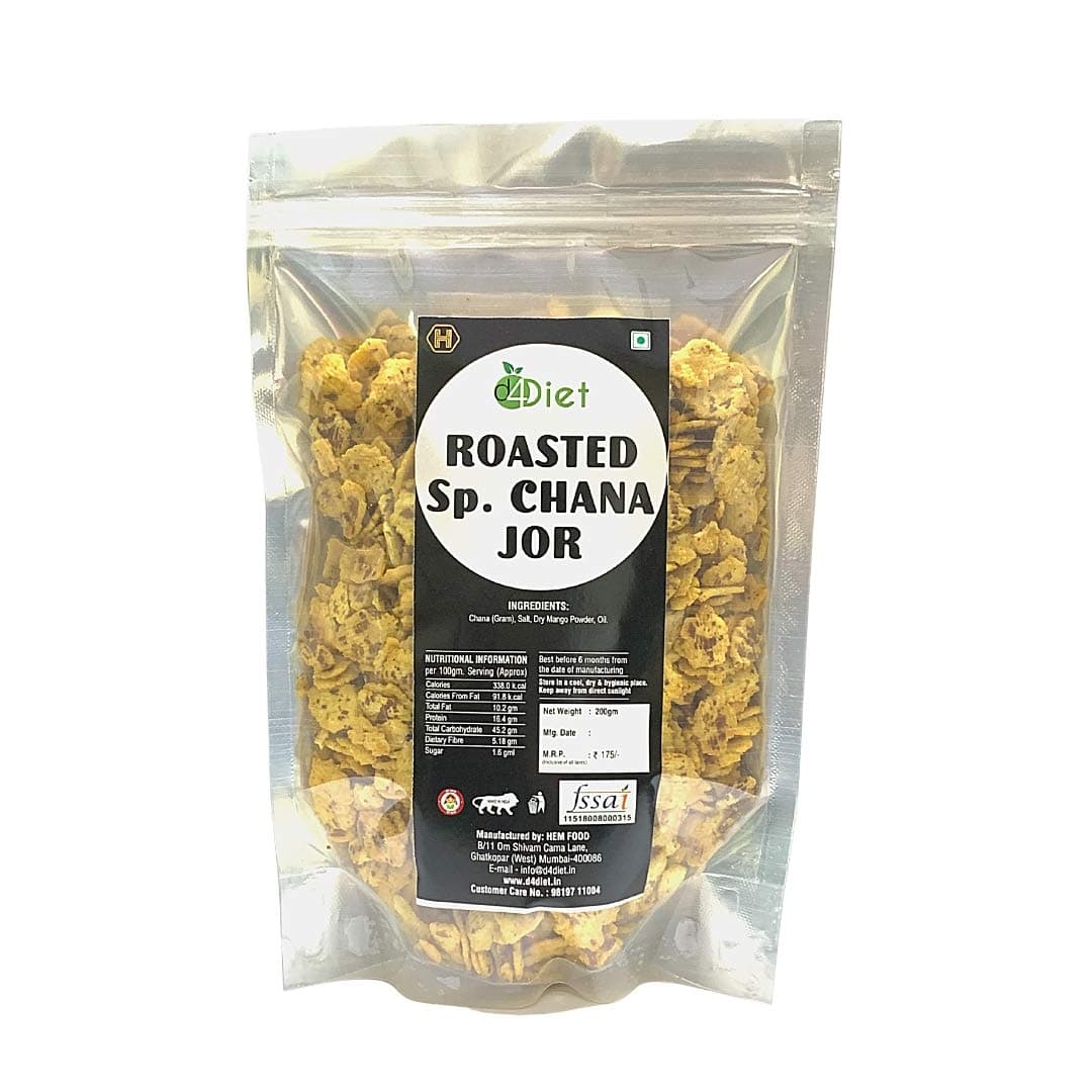 D4Diet Diet Special Chana Jor, 200g / Protein Rich, Gluten Free, Vegan snack/Healthy Namkeen/Diet Namkeen — image 3