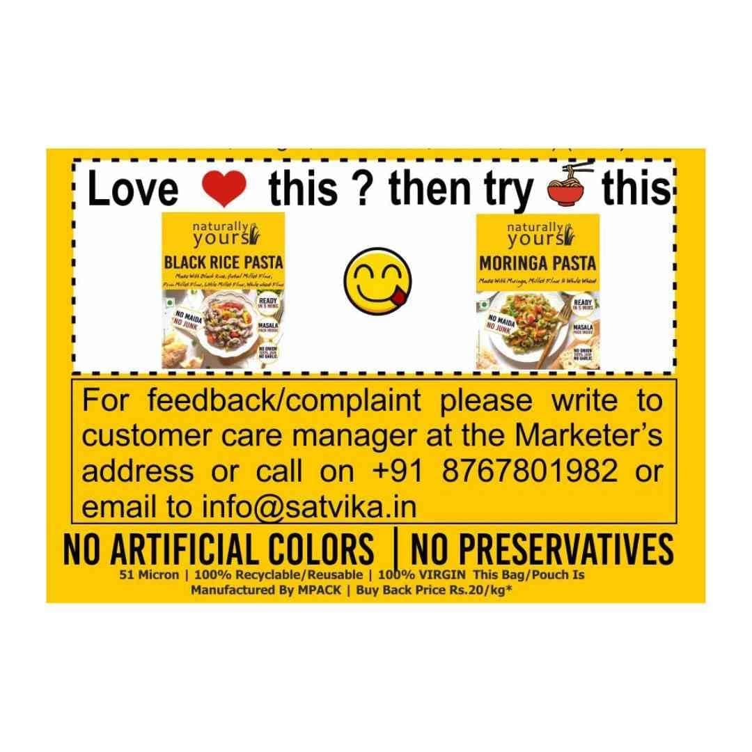 Naturally Yours Black Rice Pasta – Macaroni Made with Black Rice, Millet & Whole Wheat | High Protein, No Maida, Not Fried, No Onion No Garlic, 100% Jain Friendly | Ready in 5 Mins | 175g (PACK OF 3) — image 7