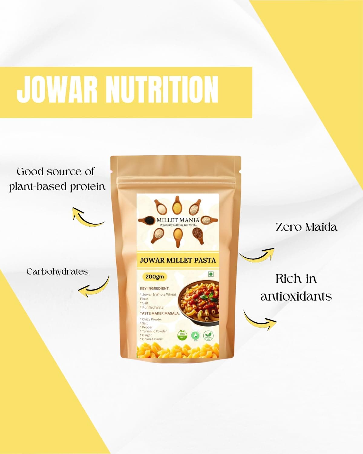 Millet Mania Jowar Pasta | Ready To Eat | Delicious And Healthy | With Vitamins And Iron (2) — image 5