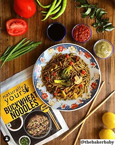 Naturally Yours Buckwheat Soba Hakka Noodles | Kuttu Atta & Whole Wheat | No Maida, No Onion No Garlic, Jain Friendly, Vegan, Preservative Free | Tastemaker Inside | Healthy Noodles | 180g Pack of 3 — image 5