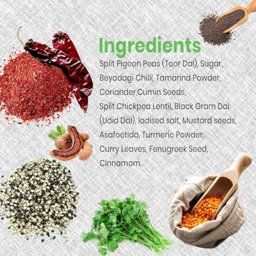 Instant Sambar Mix – Pack of 6 (100g Each) | Ready-to-Cook South Indian Curry | Made with Lentils & Spices | No Added Preservatives | No Onion and No Garlic | Suitable for Rice, Idli, Dosa & Vada | Easy to Prepare — image 4