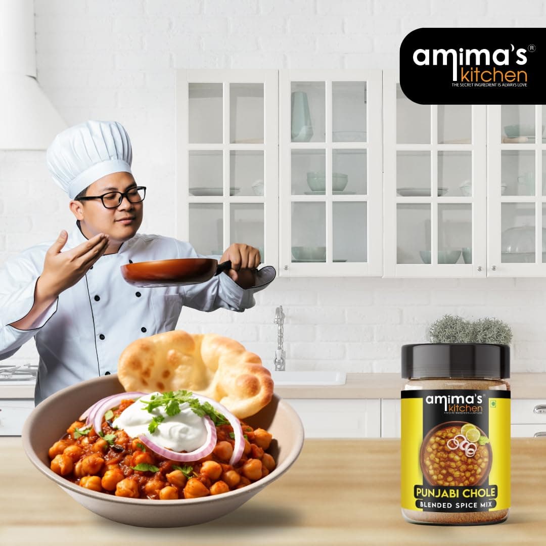 Amima's Kitchen Punjabi Chole Jain Spice Mix (No Onion No Garlic) – 100 Grams | Blended Spice Mix | For Healthy and Delicious Cooking | No Synthetic Flavour & Color | Ready Masala Powder — image 5