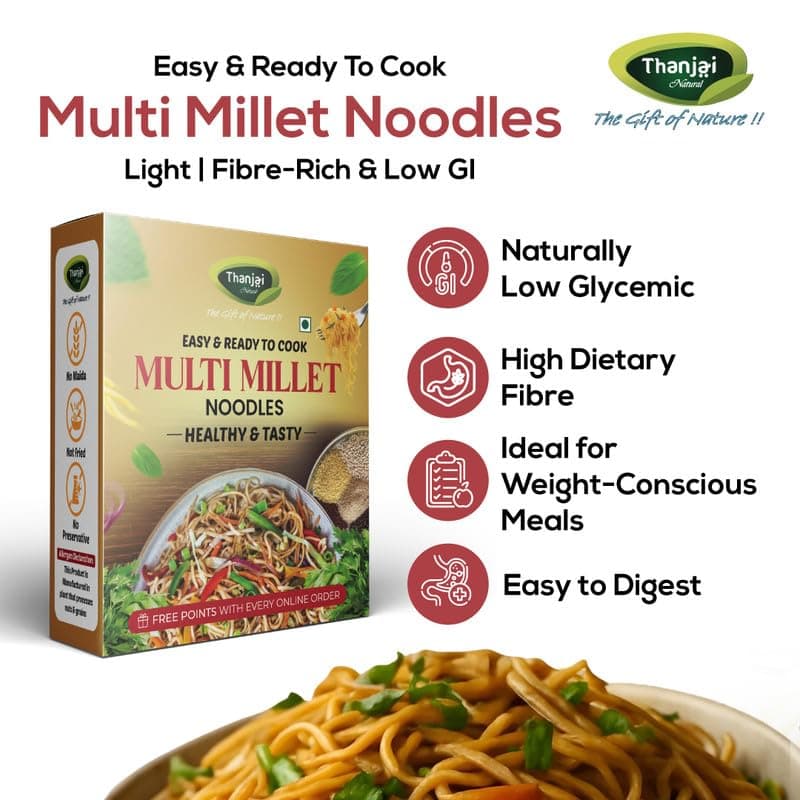 Thanjai Natural Multi Millet Noodles 180 Grams of Homemade Natural Millet Noodles( No Preservatives, No Chemicals, No Artificial Extract) — image 3