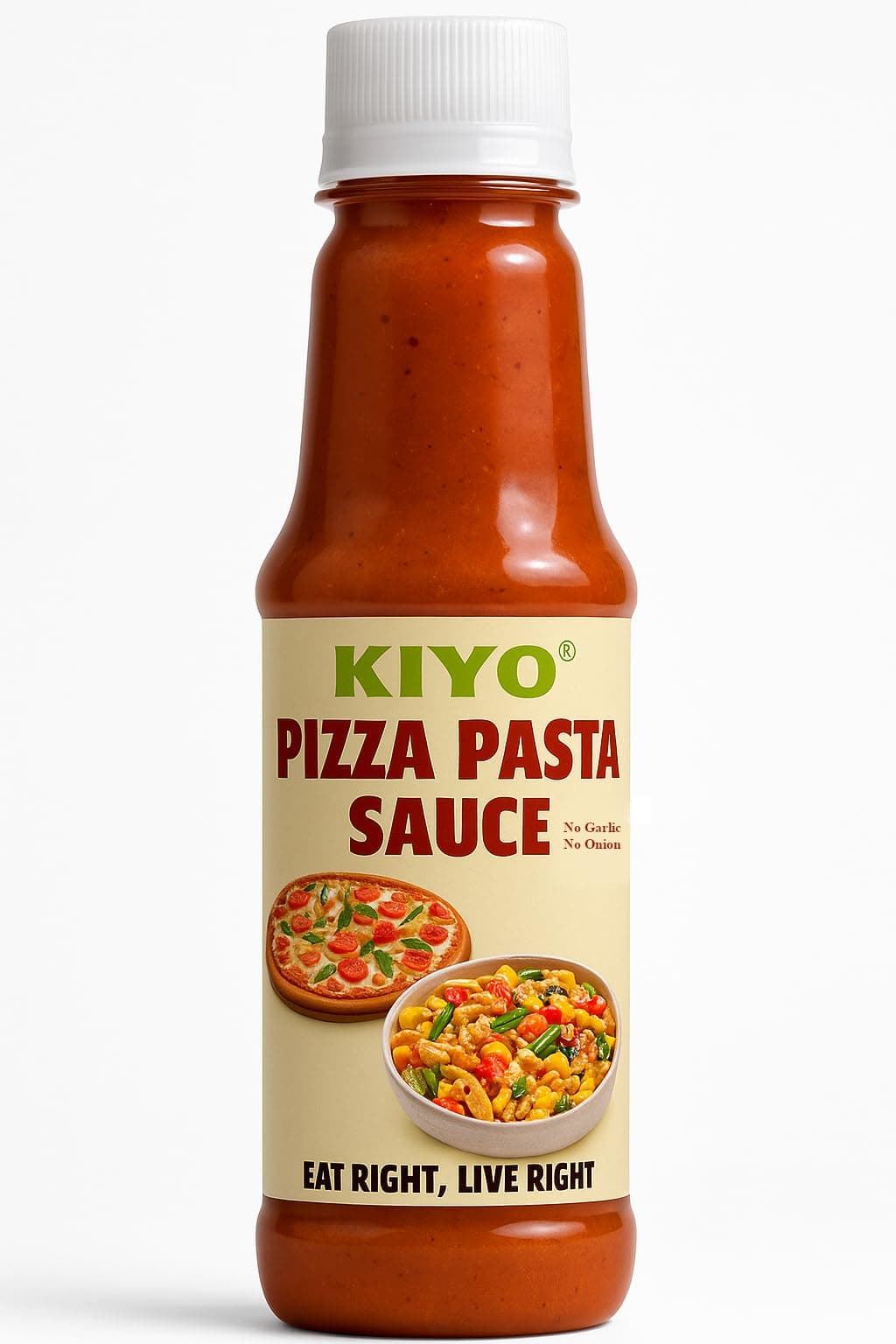 KIYO Combo Pack Of Pizza Pasta Sauce (Pack of 2) And Hot Shezwan Sauce (Pack of 2) || No Onion No Garlic || Hot And Spicy Sauces || No Artificial Colours & Flavours Added || 210 gm Each (Pack Of 4) — image 5