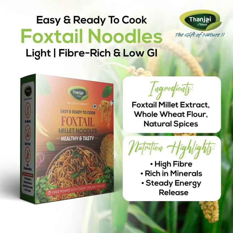 Thanjai Natural Foxtail Millet Noodles 180 Grams of Homemade Natural Millet Noodles( No Preservatives, No Chemicals, No Artificial Extract) — image 4