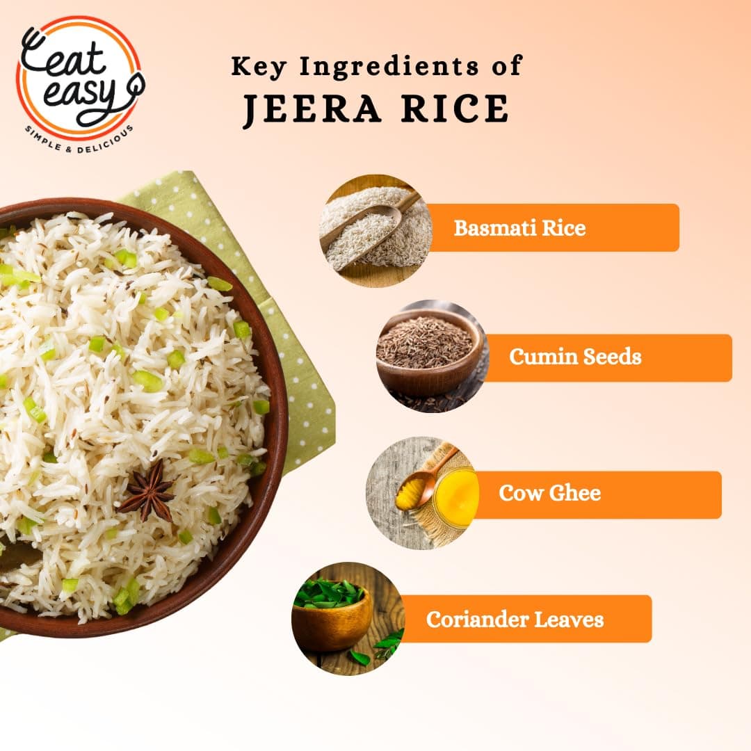Eat Easy Ready To Eat Jeera Rice - 95gm, Instant Food | Indian Meal, Travel Food | No Preservatives, No Added Artificial Colours & Flavours | Just Add Water and Cook — image 5