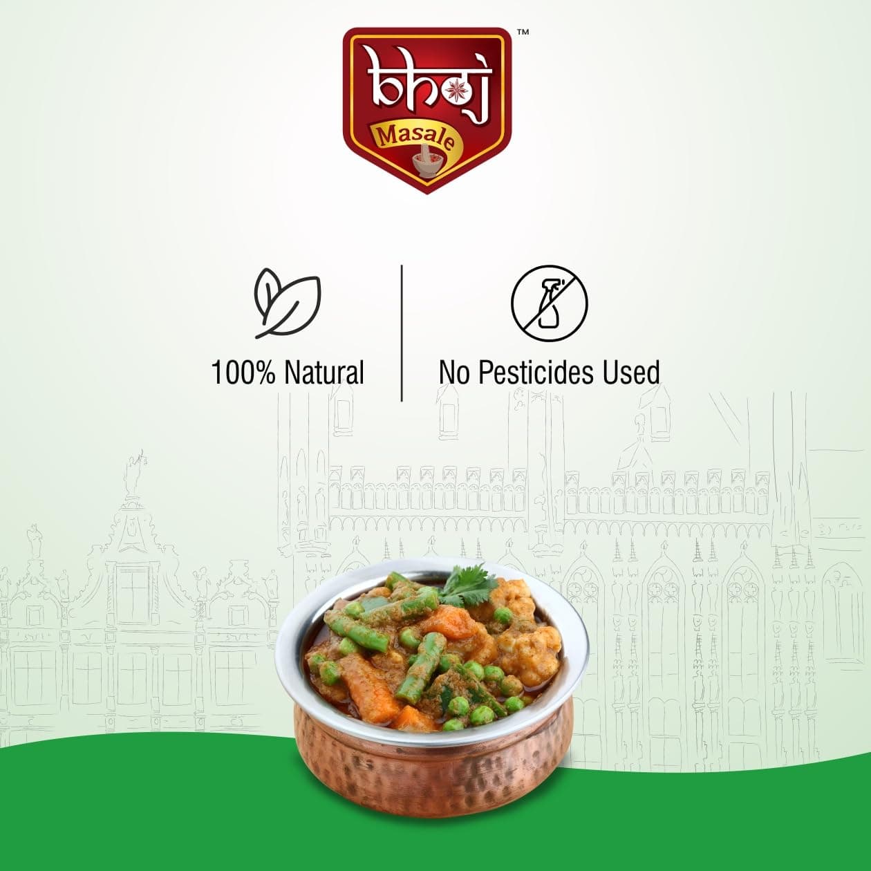 Bhoj Masale Sabji Masala Powder Net 450GM | Spices with Natural Ingredients For Healthy and Delicious Cooking. No colour, no preservatives, no onion & no garlic (Jain Masale) — image 6