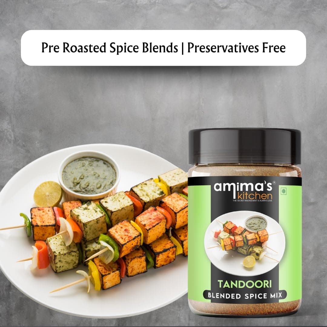 Amima's Kitchen Combo Of Veg. Biryani + Tandoori Jain Spice Mix (No Onion No Garlic) – 100 Grams (Pack of 2) | Blended Spice Mix | For Healthy and Delicious Cooking | No Synthetic Flavour & Color | Ready Masala Powder — image 7