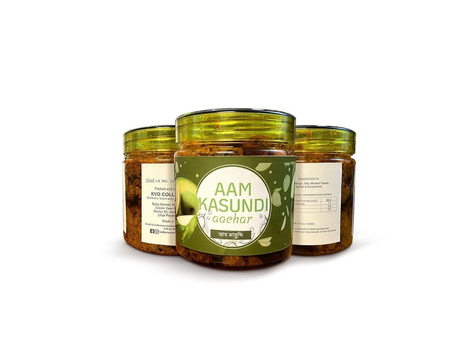 KVD Collection Mango in Mustard Sauce - 400G | Aam Kasundi Traditional Home-made Bengali Recipe | No Artificial Colours, Flavours and Preservatives — image 4