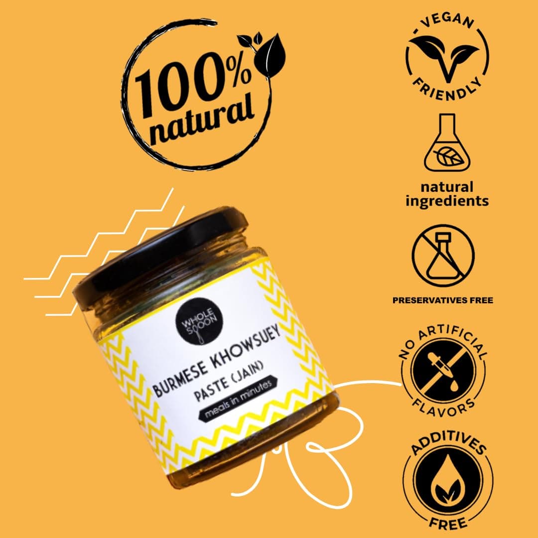 Wholespoon Jain Khowsuey Paste (180gm) | All natural, Preservatives Free, Plant based | Make Restaurant Style Jain Khow Suey in 10 mins — image 4