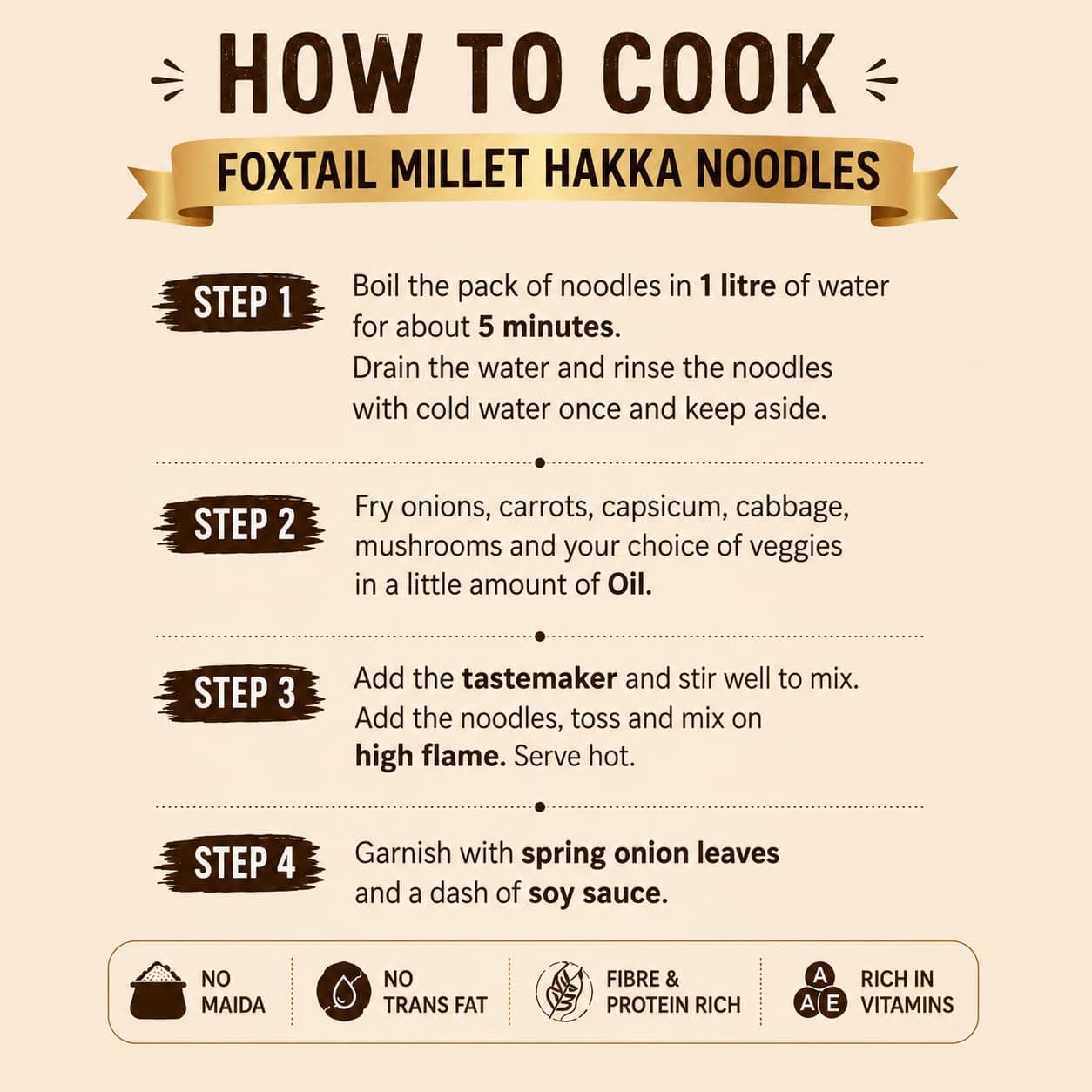 Indulgence Foxtail Millet Hakka Noodles 400g (Pack of 2) | Healthy Alternative | No Maida | Rich in Antioxidants | Tasty & Versatile | Instant Food | Ready to Cook | Serves 2 — image 9