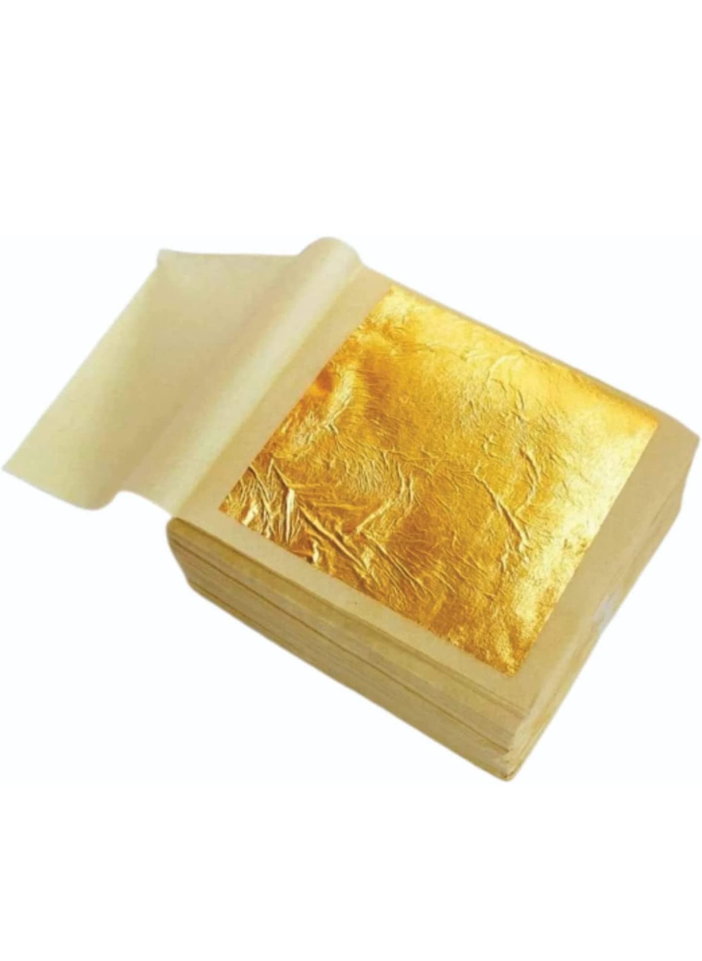 FGLC gold leaf 24k Edible pure gold leaves 6×4 king size 2pc gold vark for sweets,cake decoration,ice cream,serums,ayurvedic madicine,royals foods,Jain temple,face facial spa,nails,