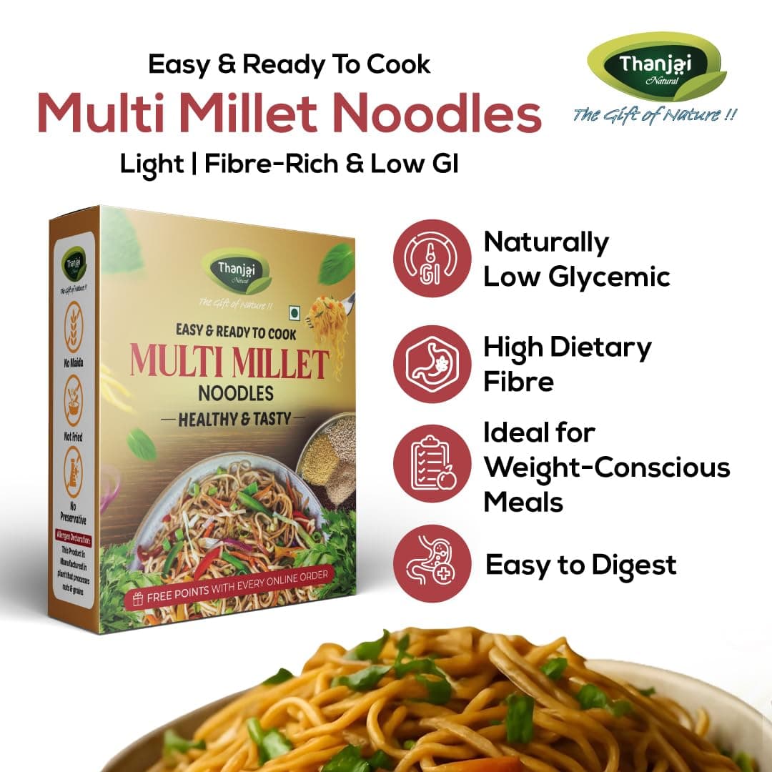 Thanjai Natural Multi Millet Noodles 180 Grams X 5 (900 Grams) of Homemade Natural Millet Noodles(No Preservatives, No Chemicals, No Artificial Extract) — image 6